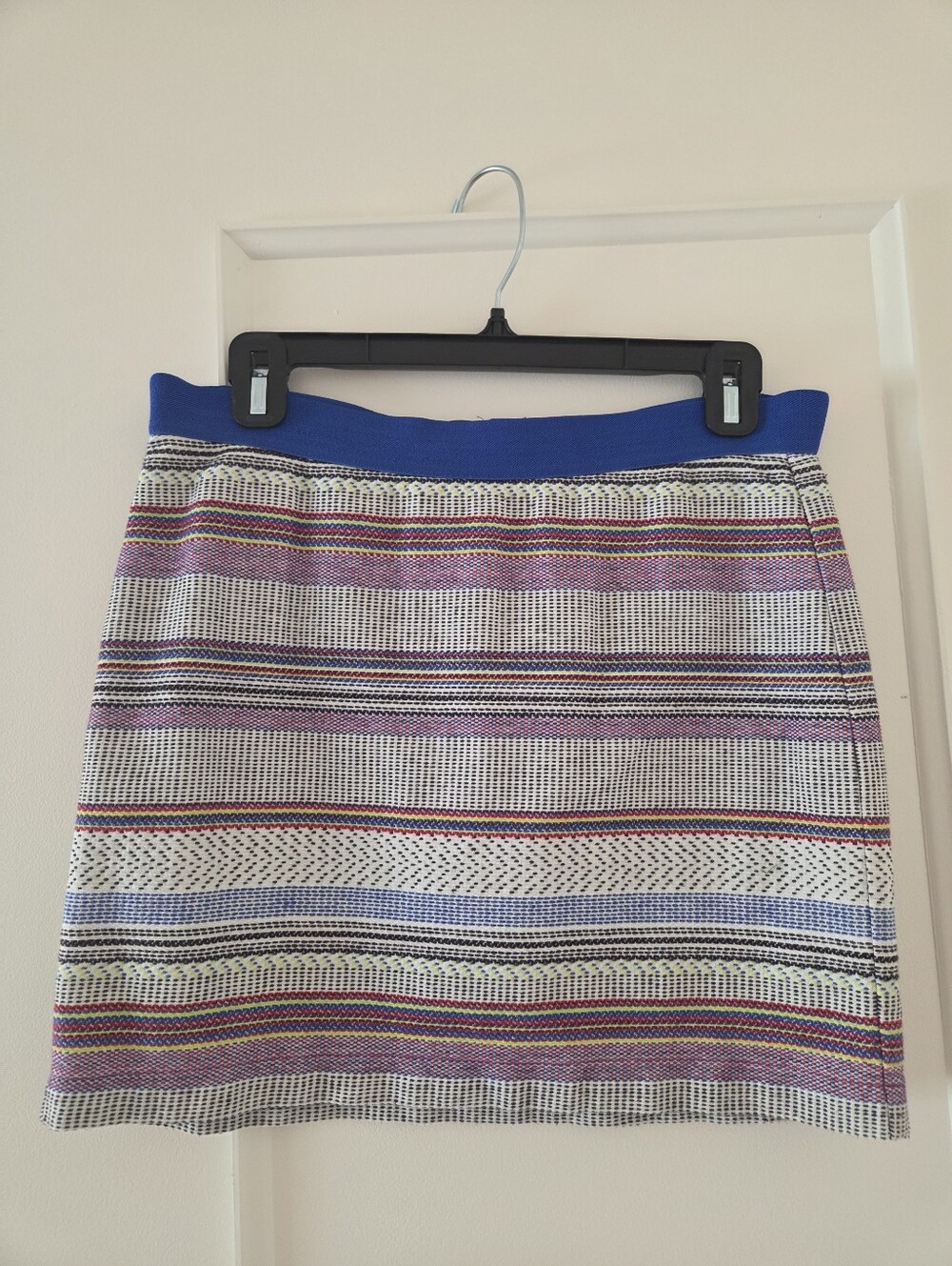 GAP Multistripe Mini Skirt with Royal Blue Waistband